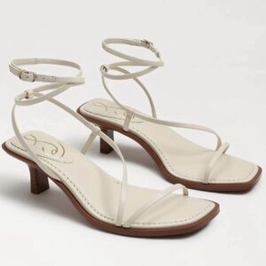 Sam Edelman Cream Strappy Heels